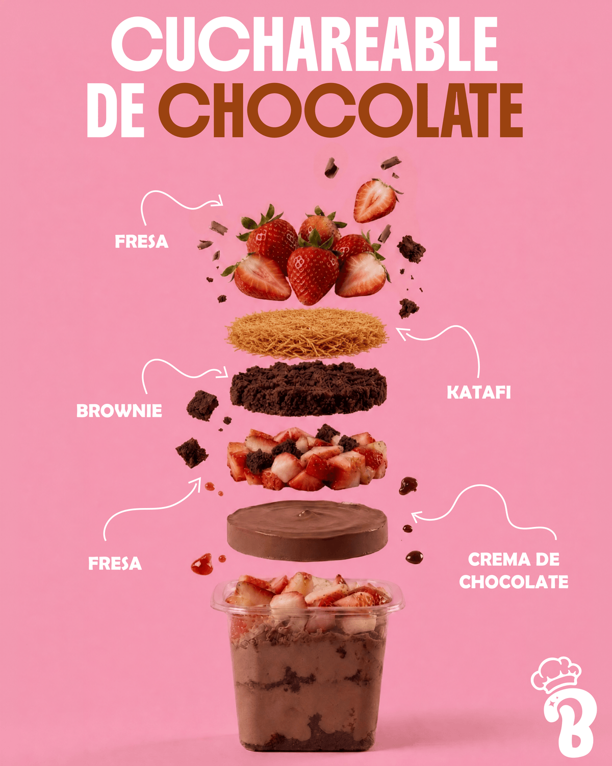 Cuchareable crunch de chocofresa