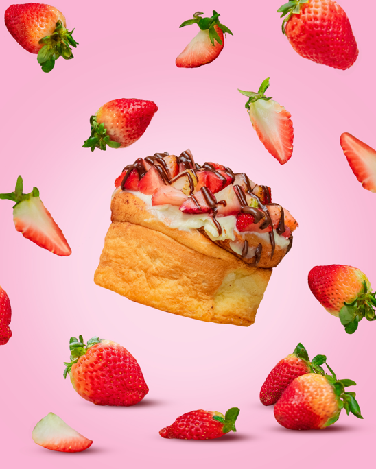 Mini Roll de Fresa con Nutella