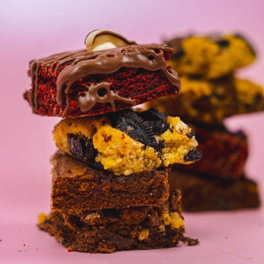Mini brownies (Red velvet-Blondie-Nutella-Brookie)